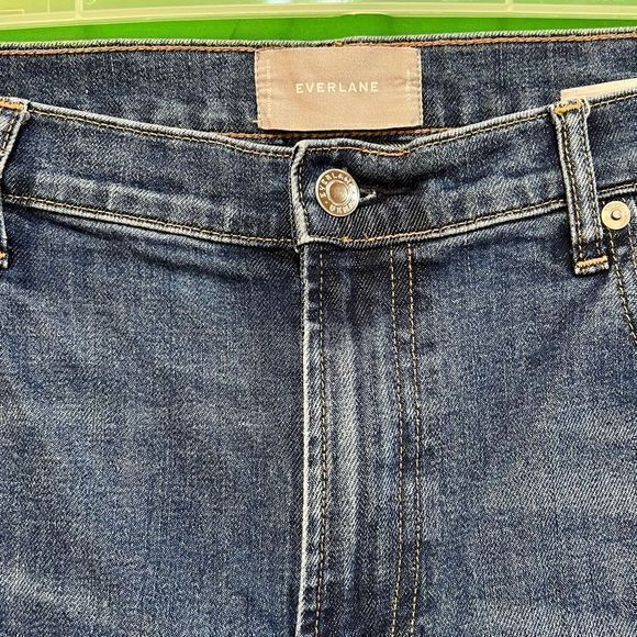 Everlane High Waist Straight Ankle Jeans Blue Size 33 Regular - Picture 4 of 9